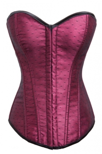 Fashionably Desirable Fuchsia  Polka Dot Corset