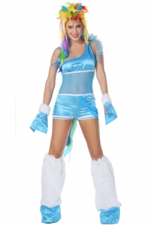 Cheeky Russian Fantasy Pony Costume With Multiple Colored Hair Piece