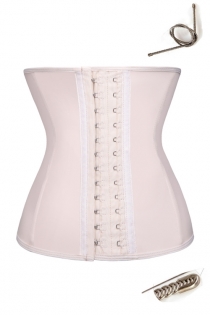 Beige Latex Waist Trainer Cincher 9PCS Steel Boned Women Body Shaper Underbust Corset