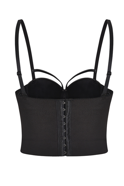 faux leather bralette top