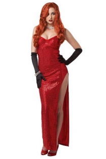 Stunningly Sexy Hot Red Floor Length Gown