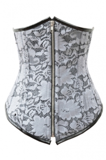 Beguilingly Alluring Figure-Contouring Floral Steel Boned Corset
