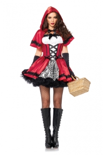 Little Red Riding Hood Costume Dress with Cape