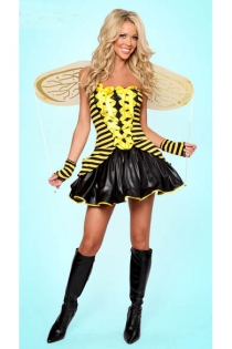 Sexy Buzzing Bee Costume,11008
