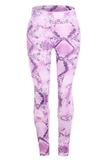 Purple slimming snake print yoga pants